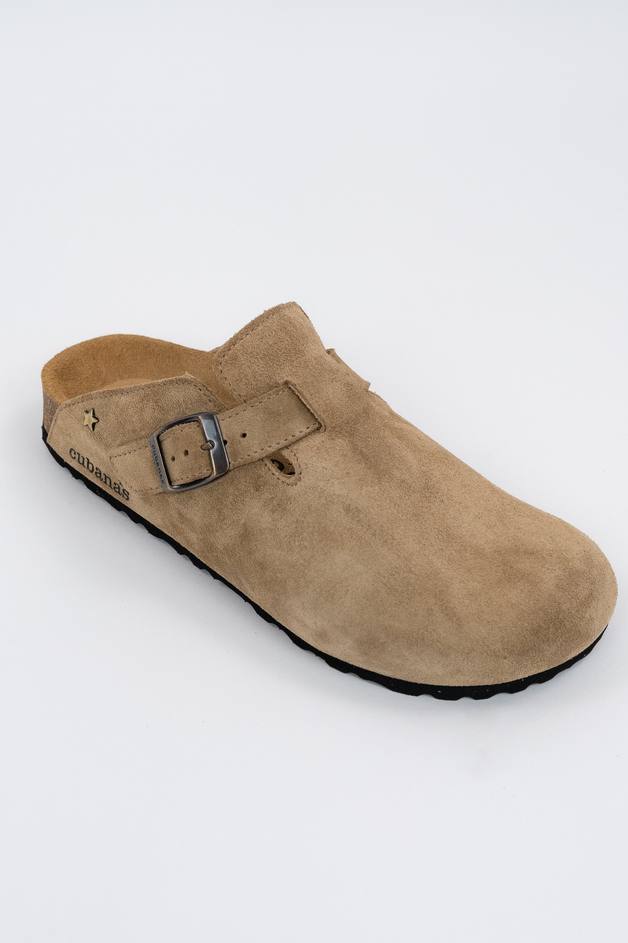 Maria-Closed Suede Sandal