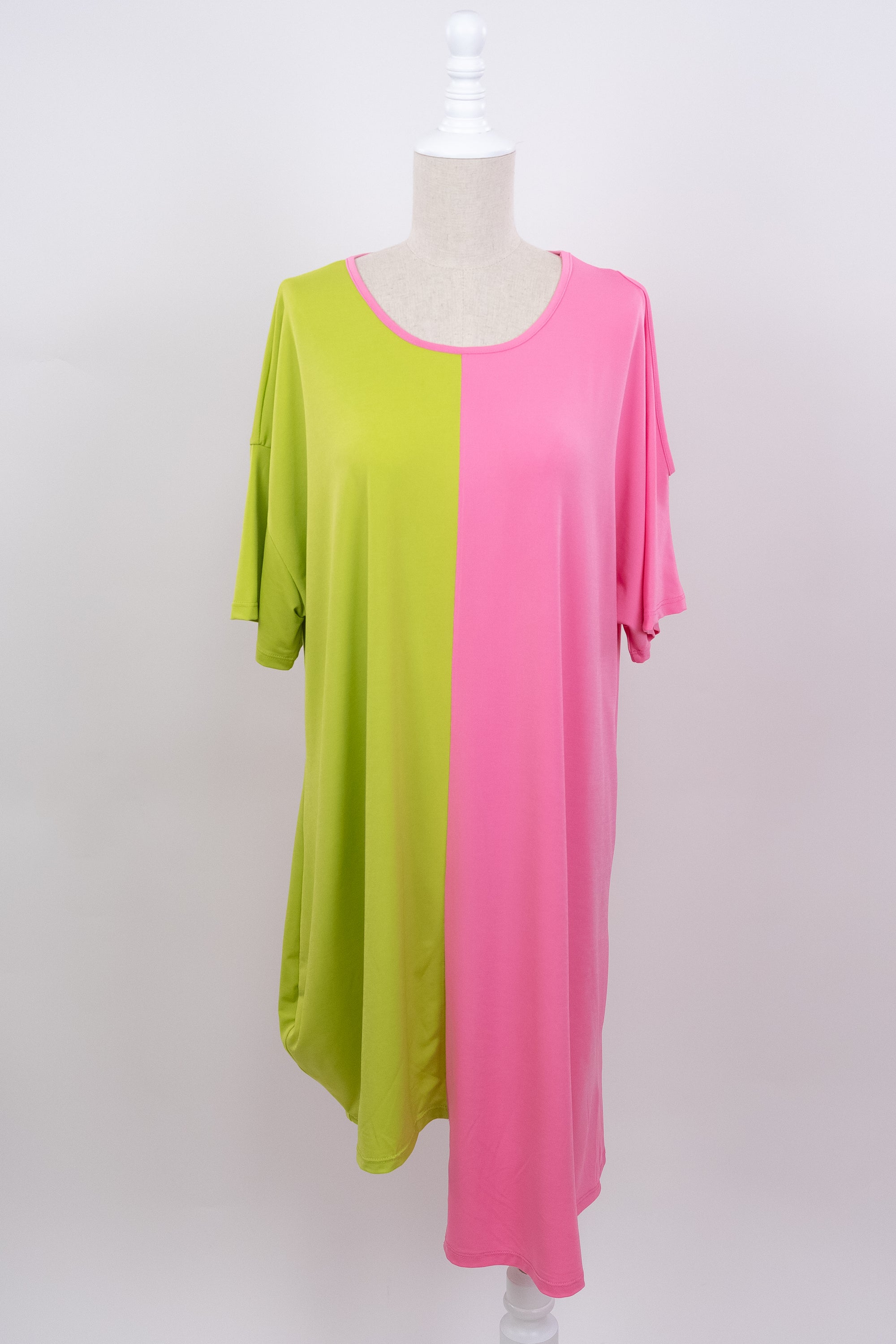 Vestido decote redondo bicolor RÜGA
