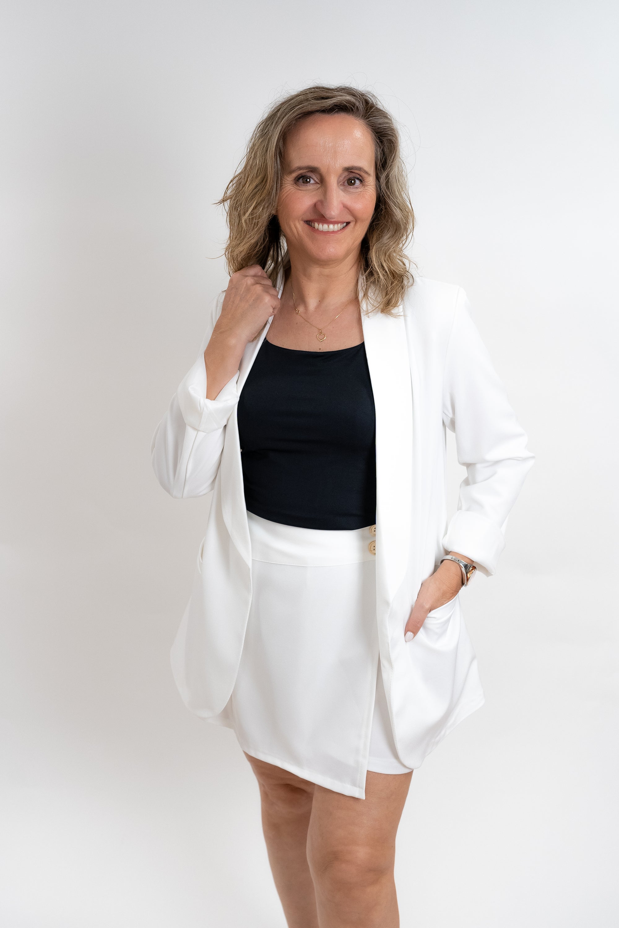 Skirt Effect Shorts with Buttons