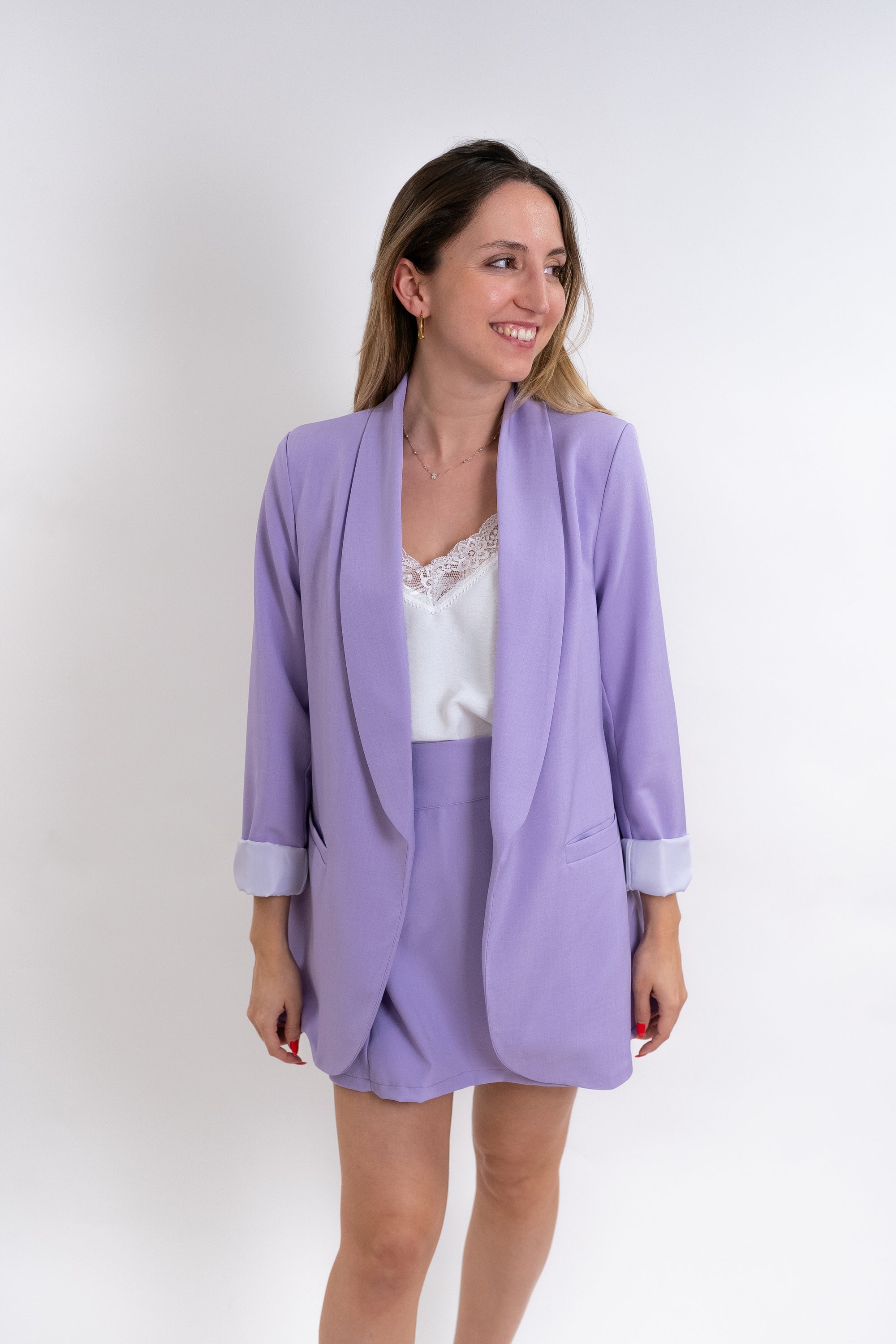 Skirt Effect Shorts with Buttons