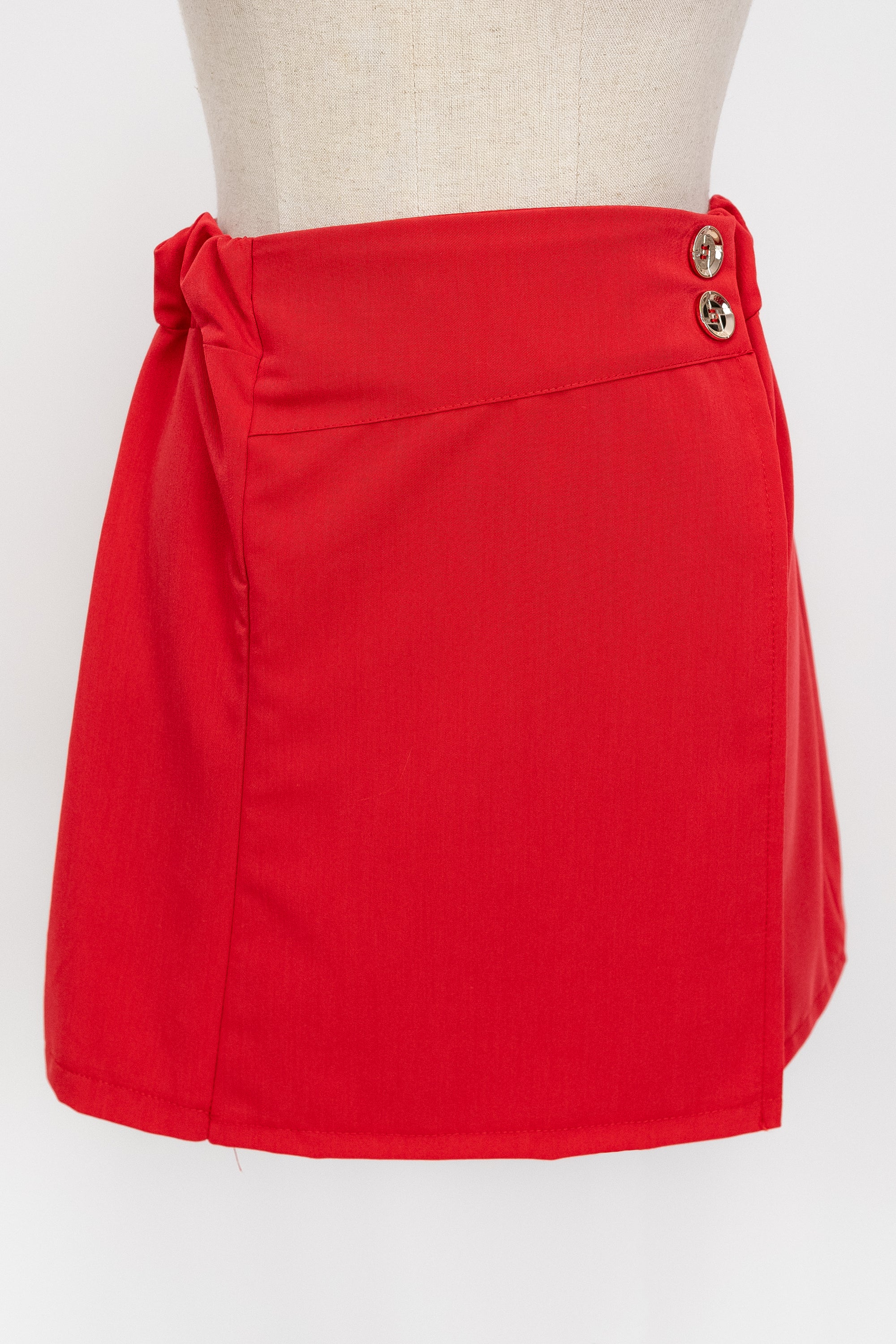 Skirt Effect Shorts with Buttons