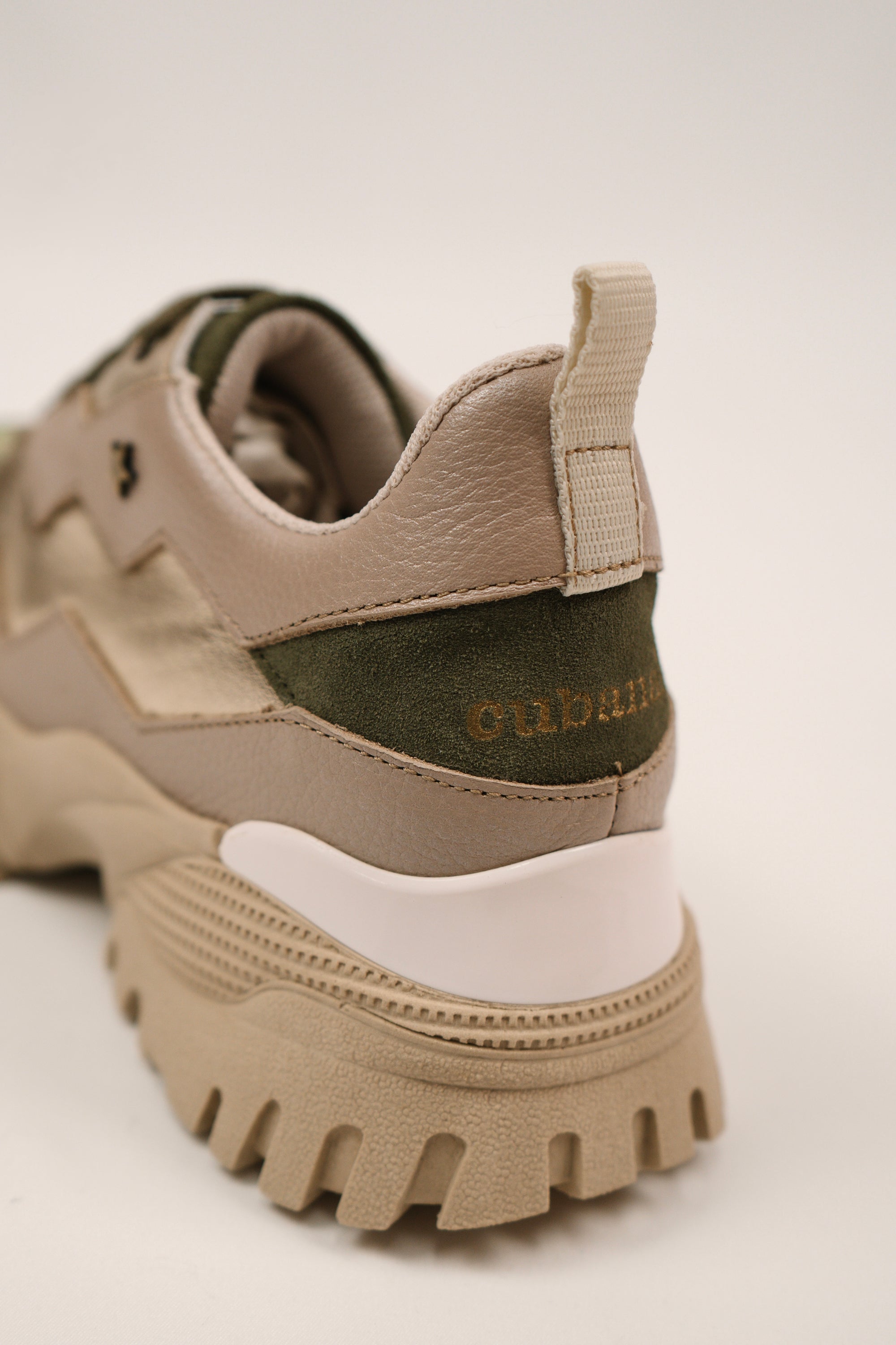 Suede Sneakers with Glitter and Tractor Sole