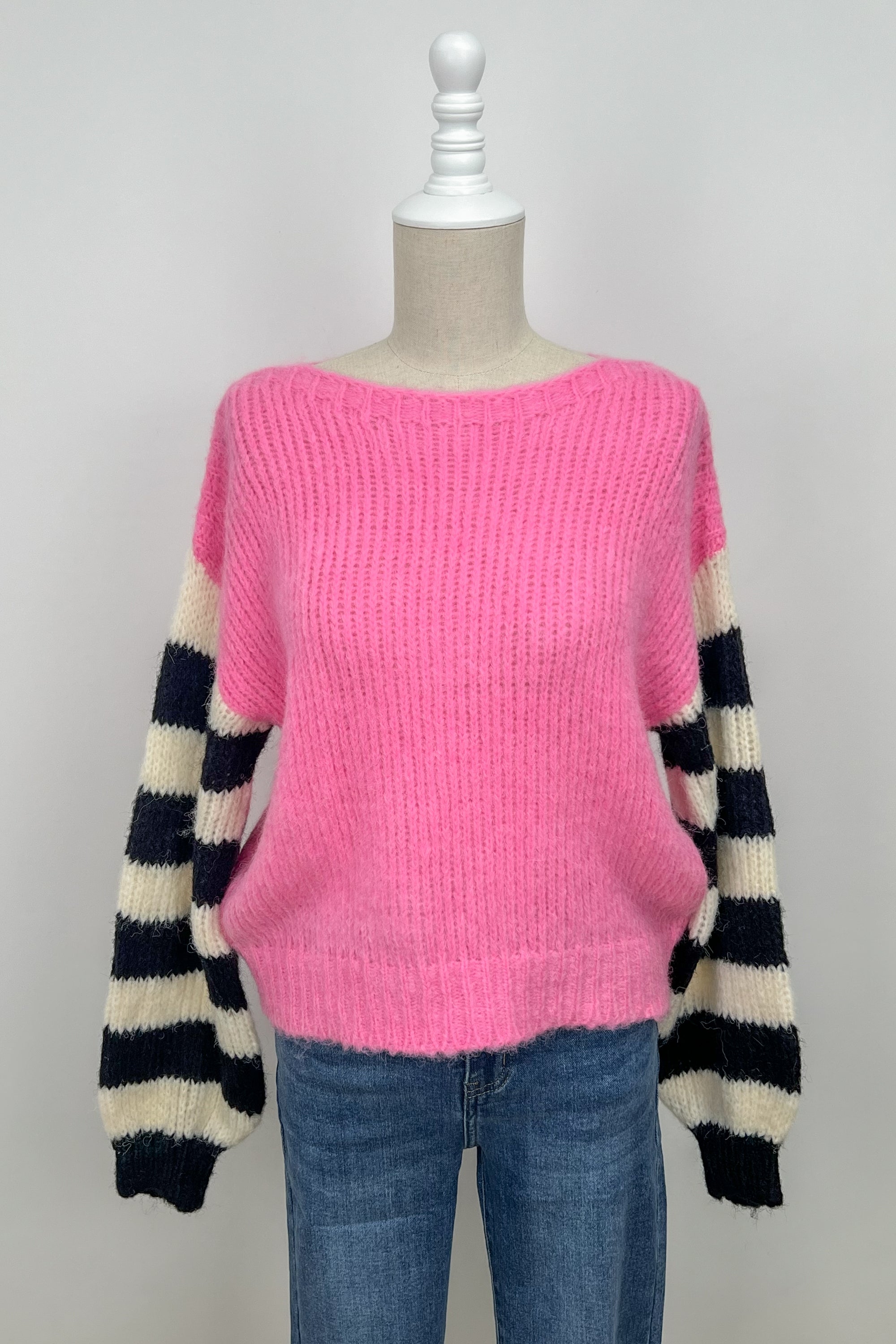 Camisola de Malha c/ Riscas nas Mangas
