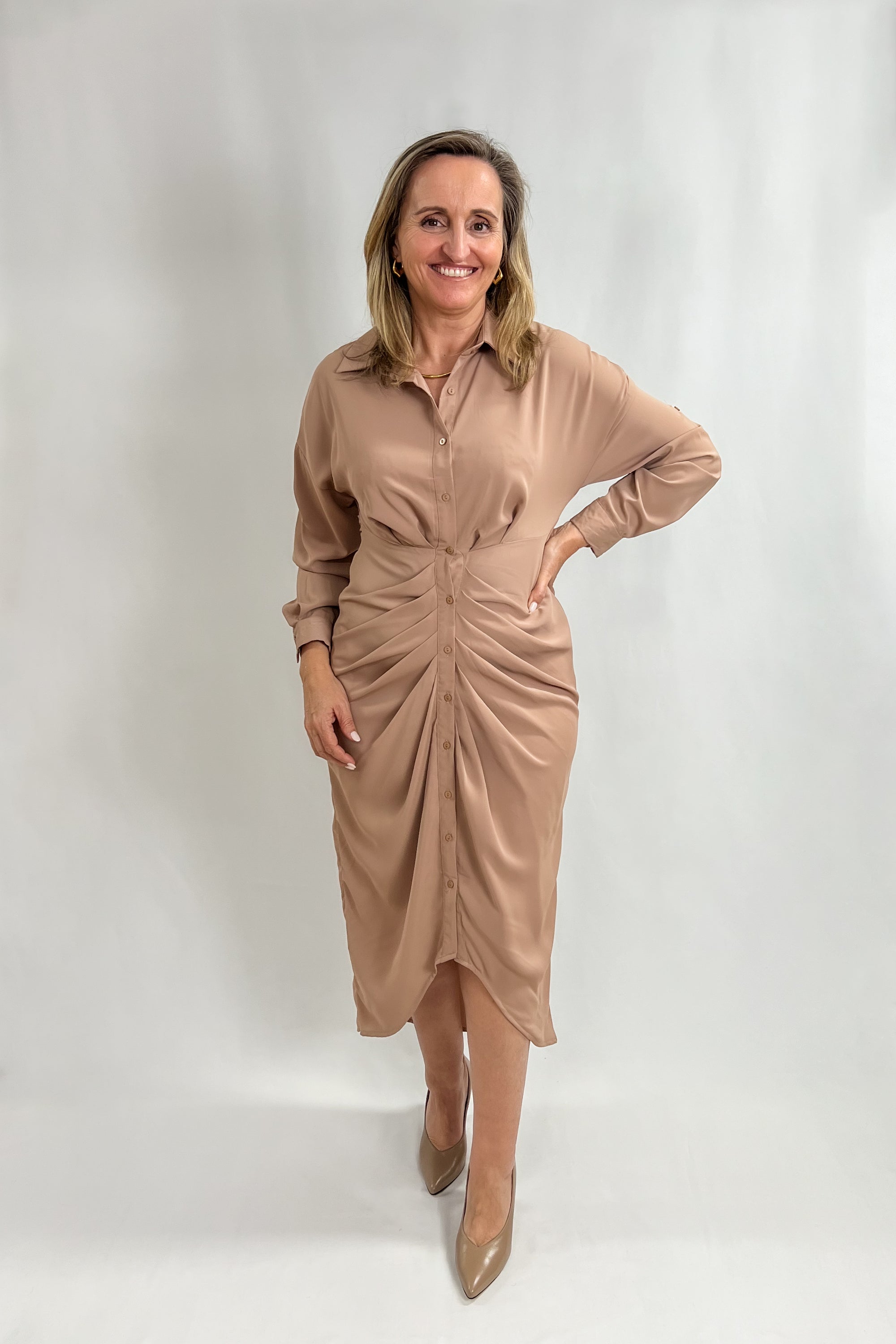 Vestido camisero midi