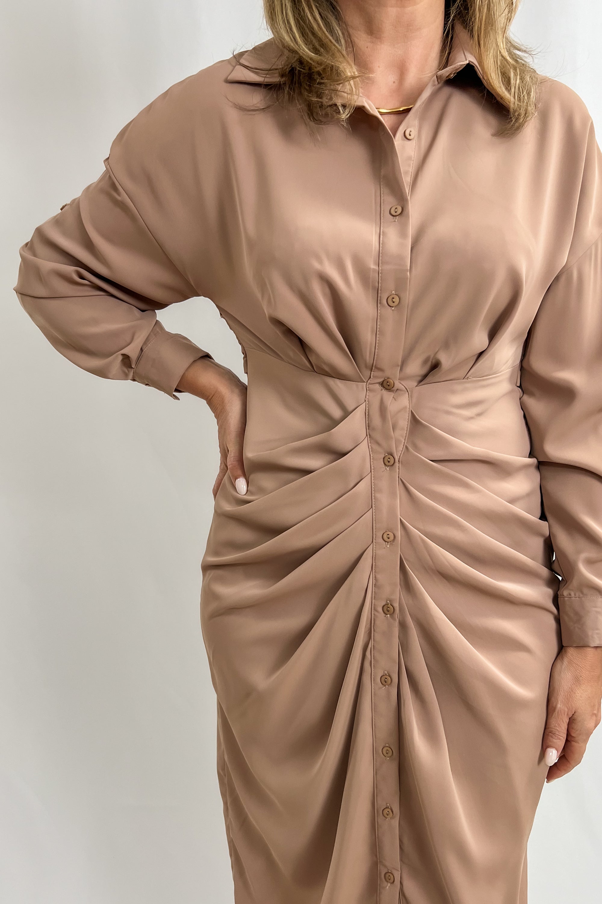 Vestido camisero midi