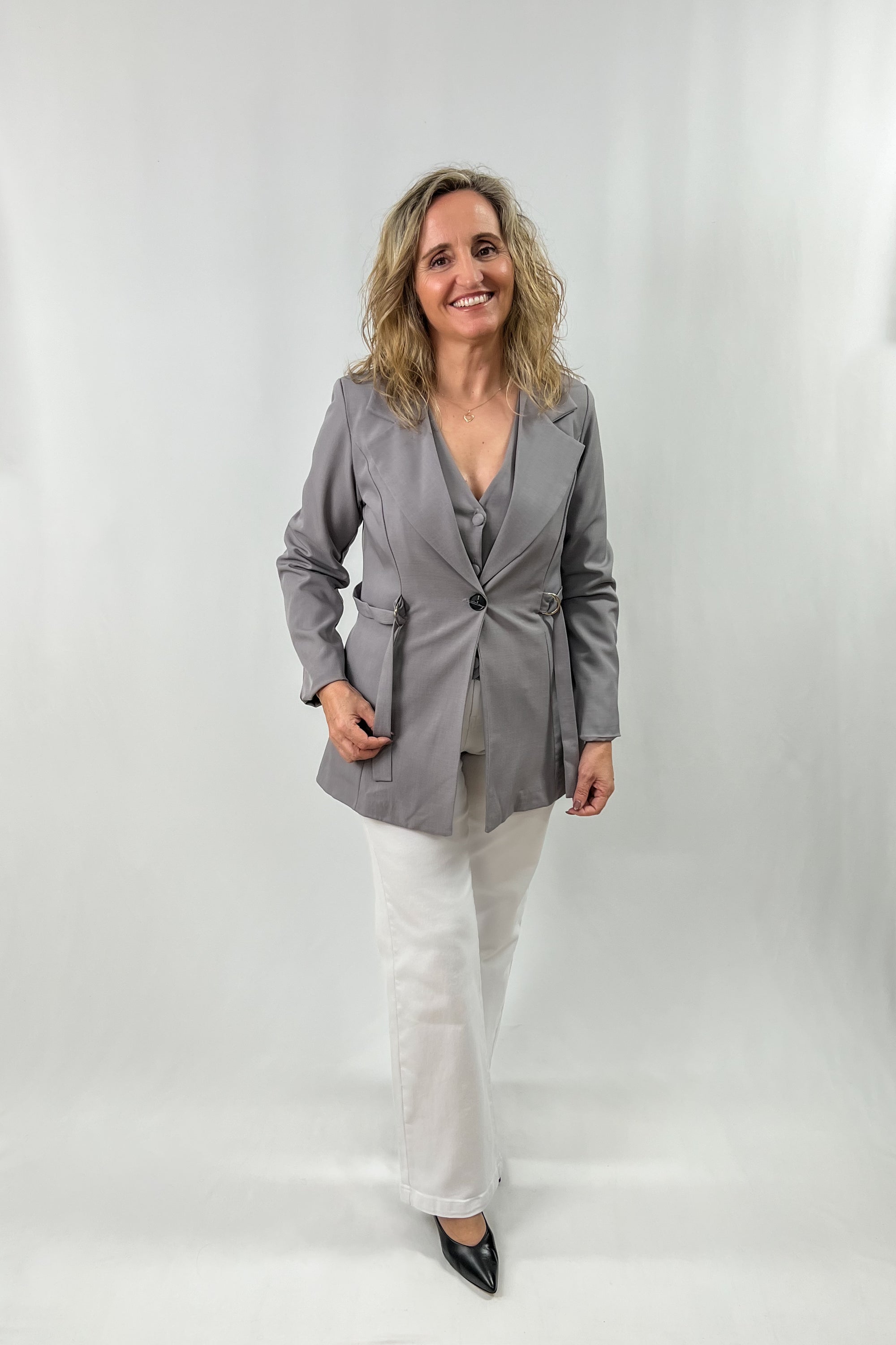 Fitted Blazer with Ties