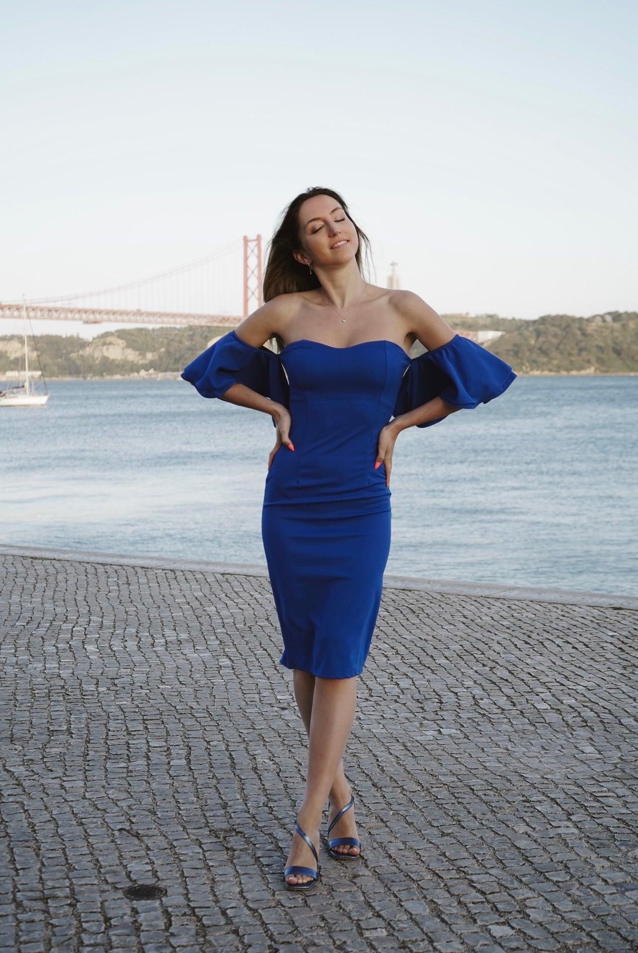 Ruffle Sleeve Dress