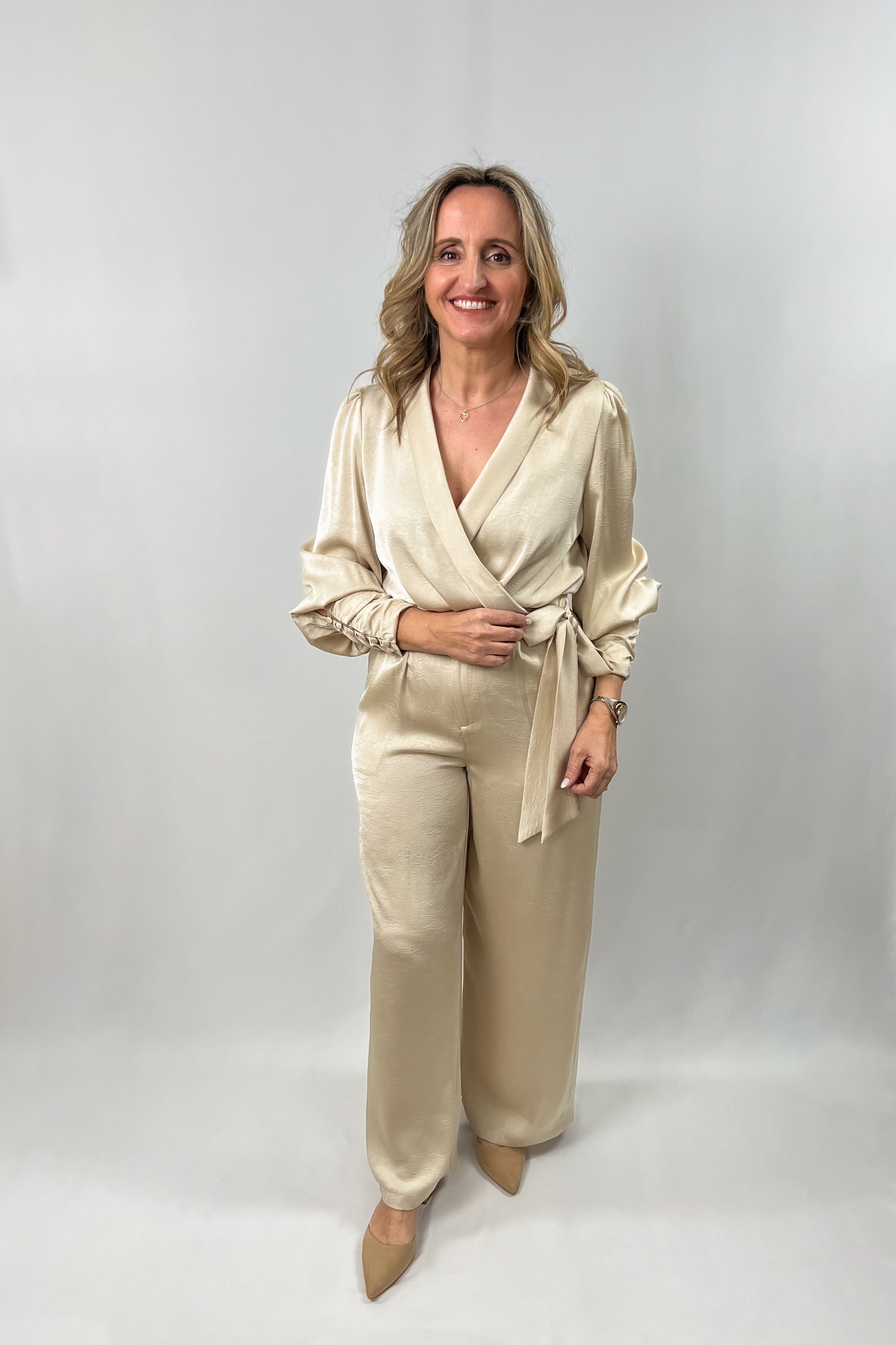 Premium Satin Wide Leg Trousers