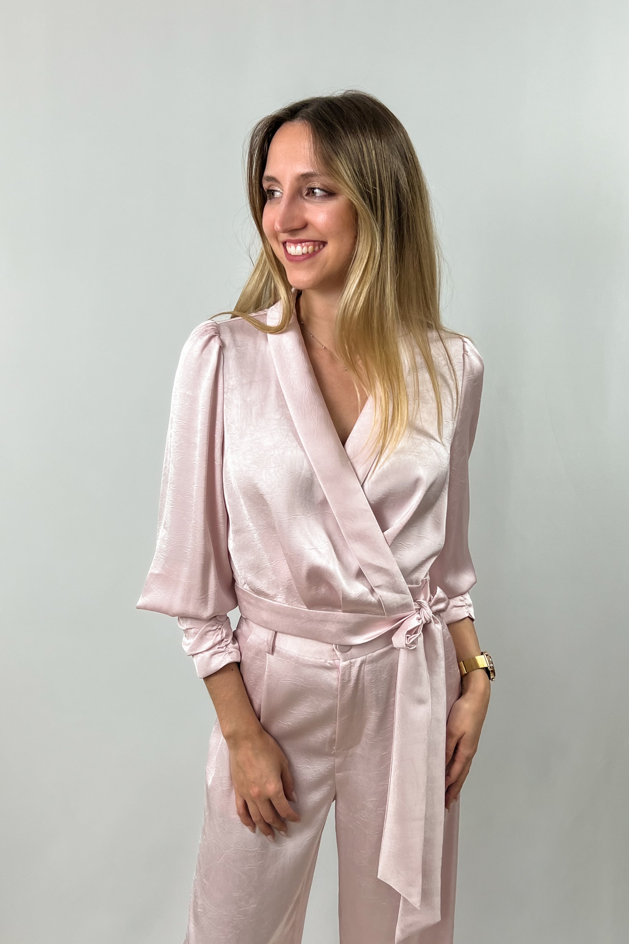 Blusa de Trespasse Acetinado Premium