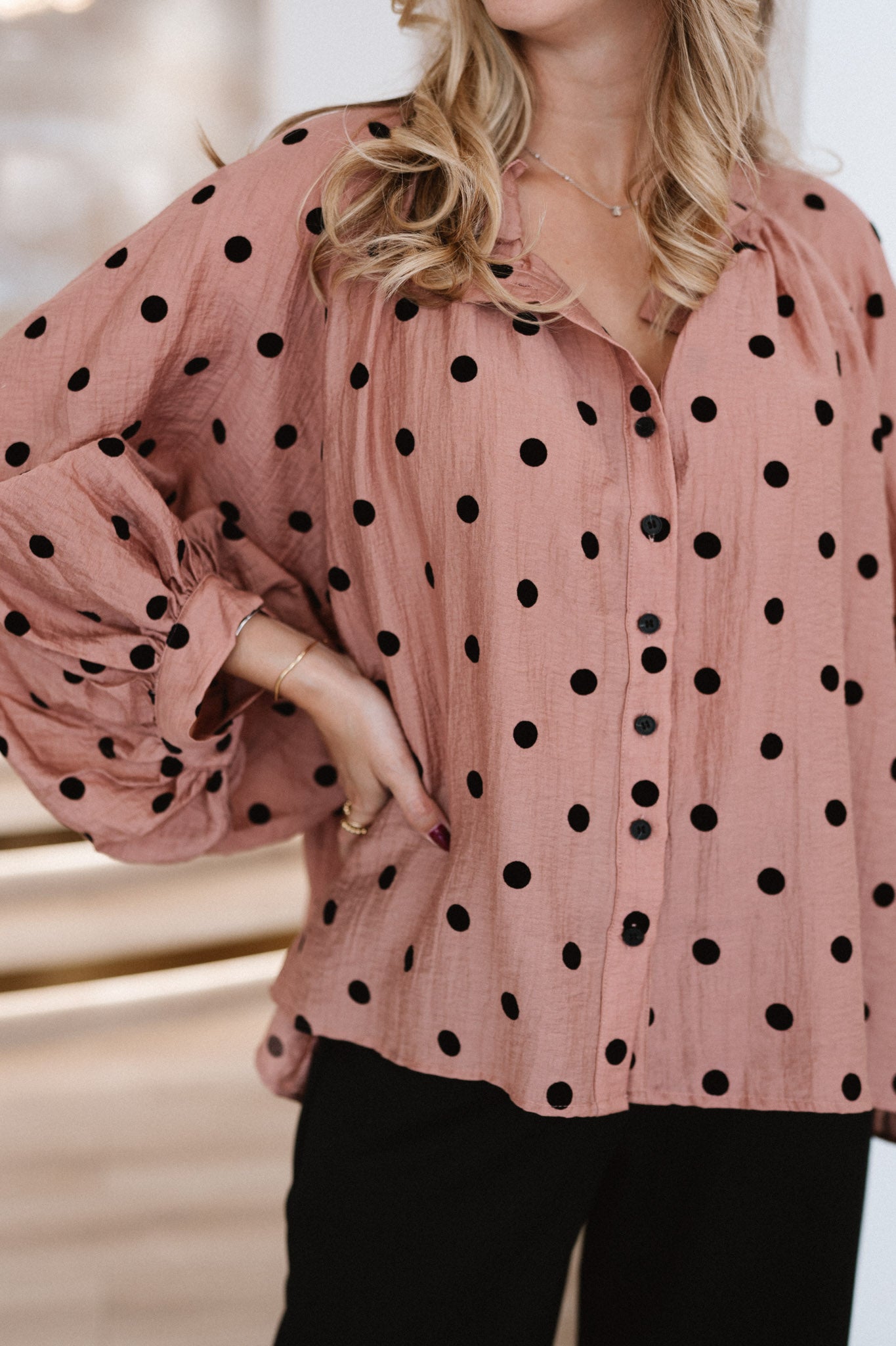 Blusa Oversize de Bolinhas