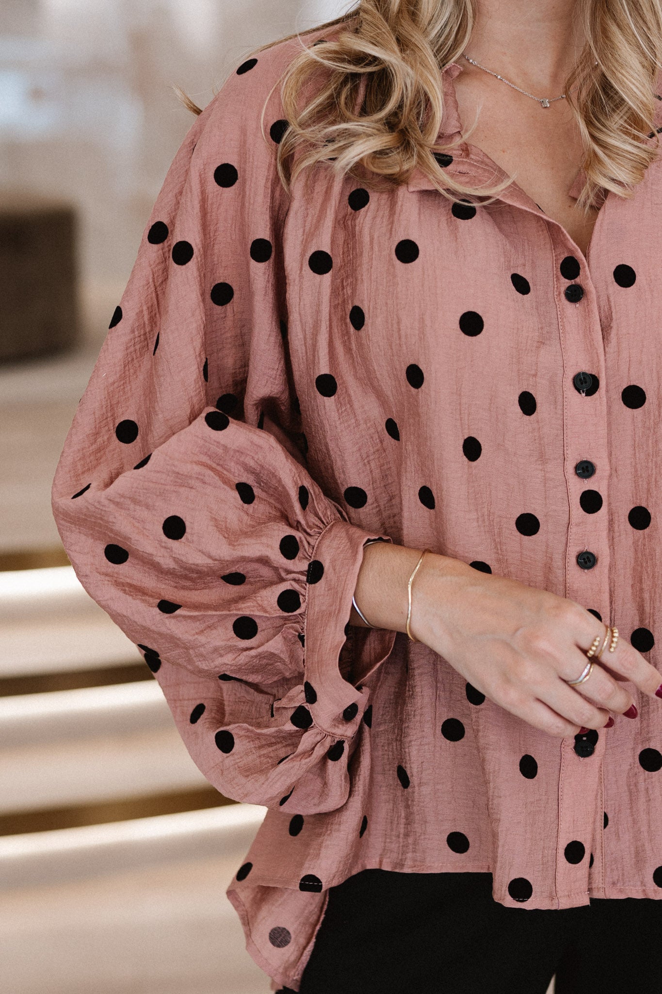 Blusa Oversize de Bolinhas