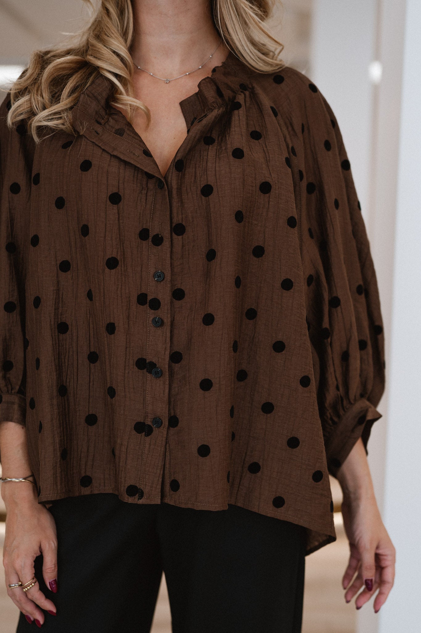 Blusa Oversize de Bolinhas