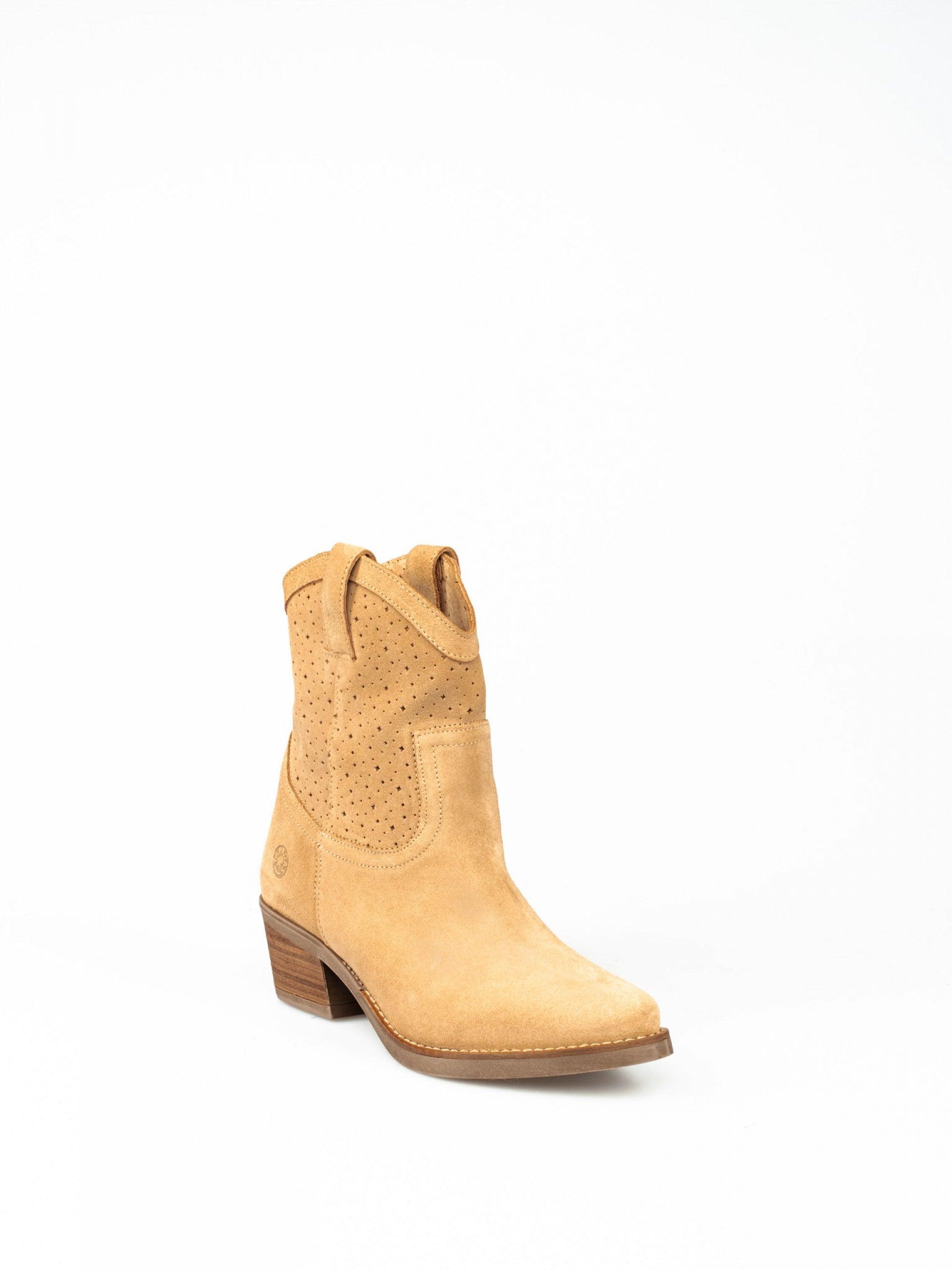 Botim Texano Tapadas Primavera em Camurça