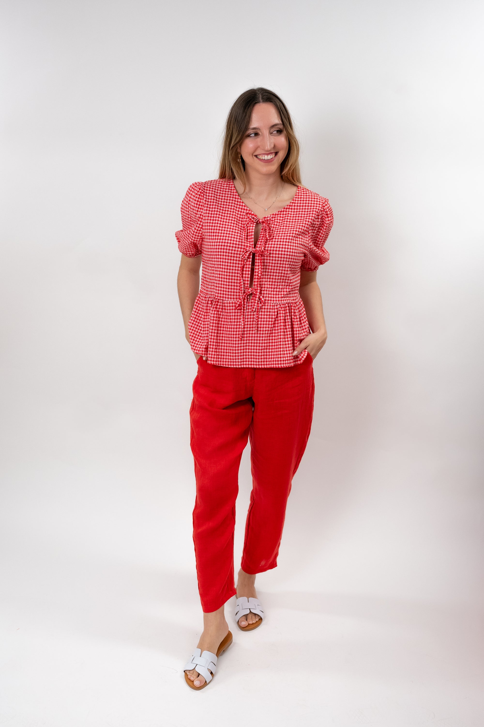 Blusa Vichy com Lacinhos