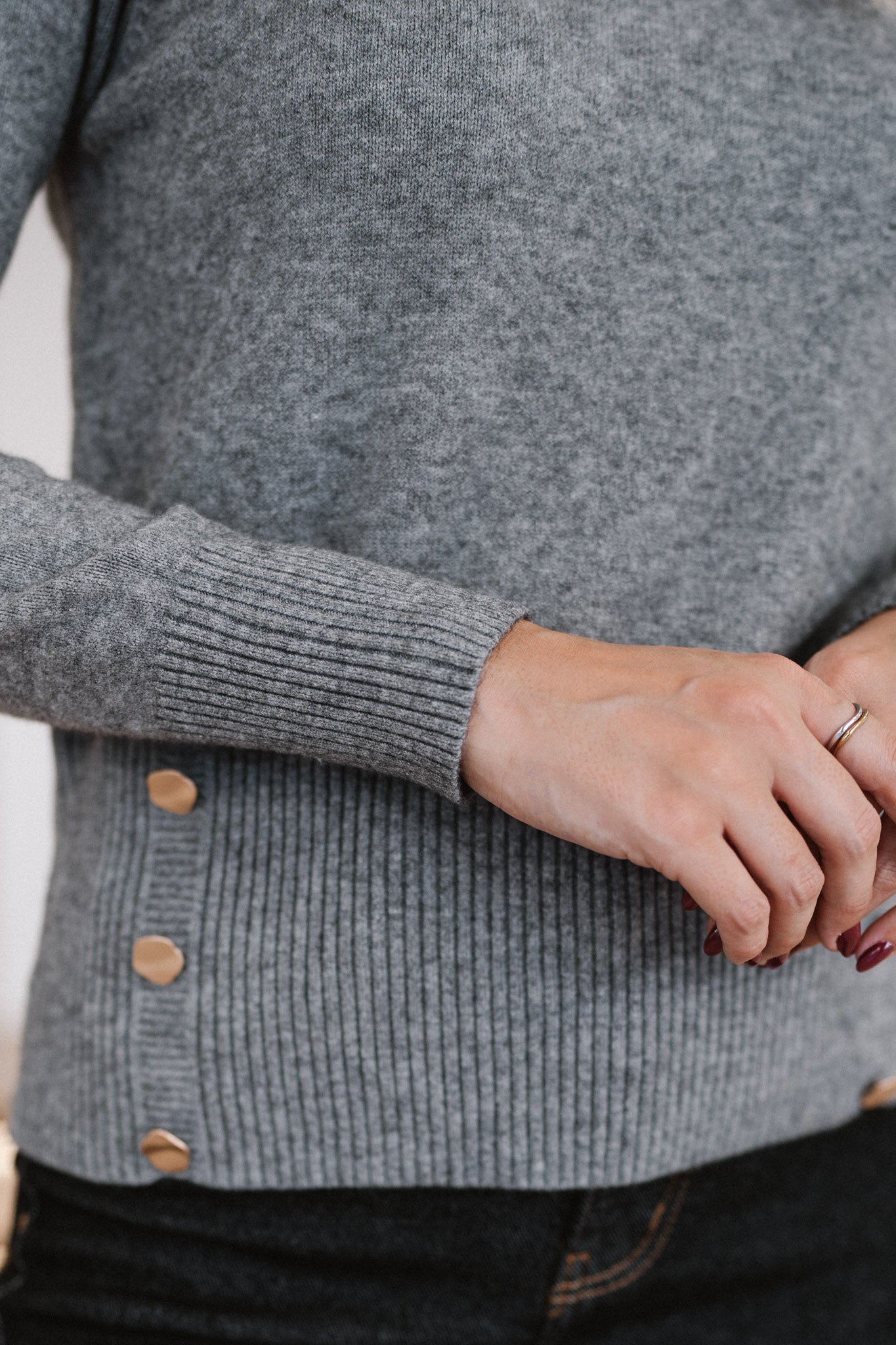 Camisola de Malha com Botões