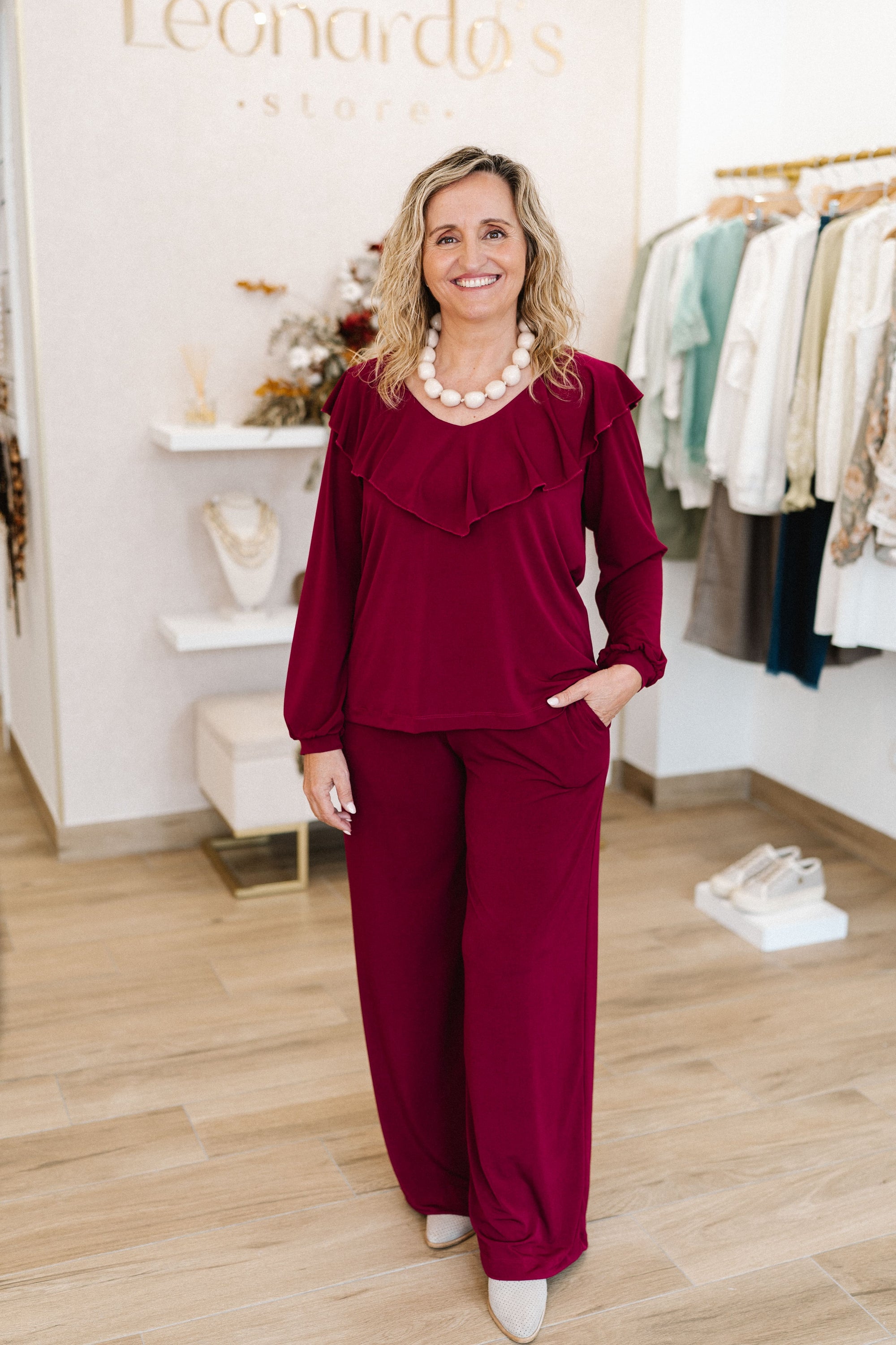 Calça Larga de Corte Direito