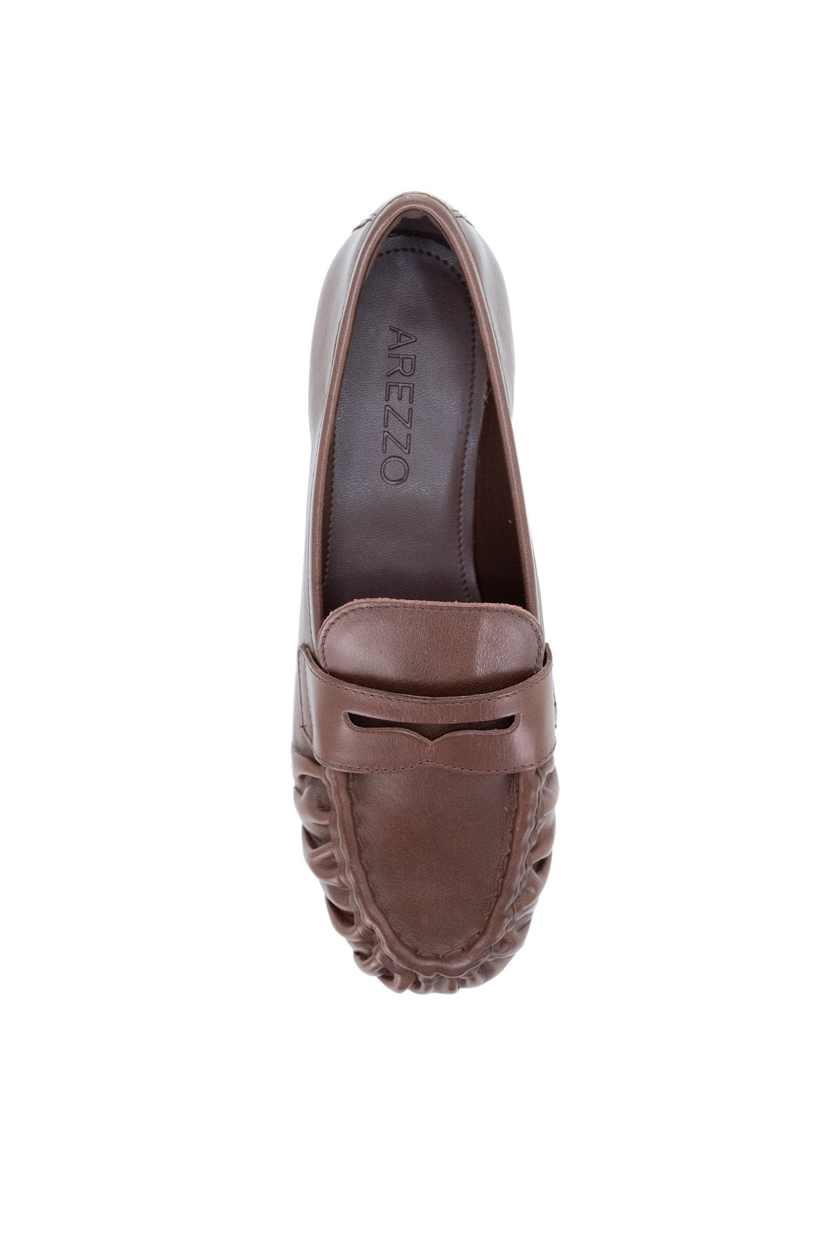 Mocassim em Pele com Salto Baixo