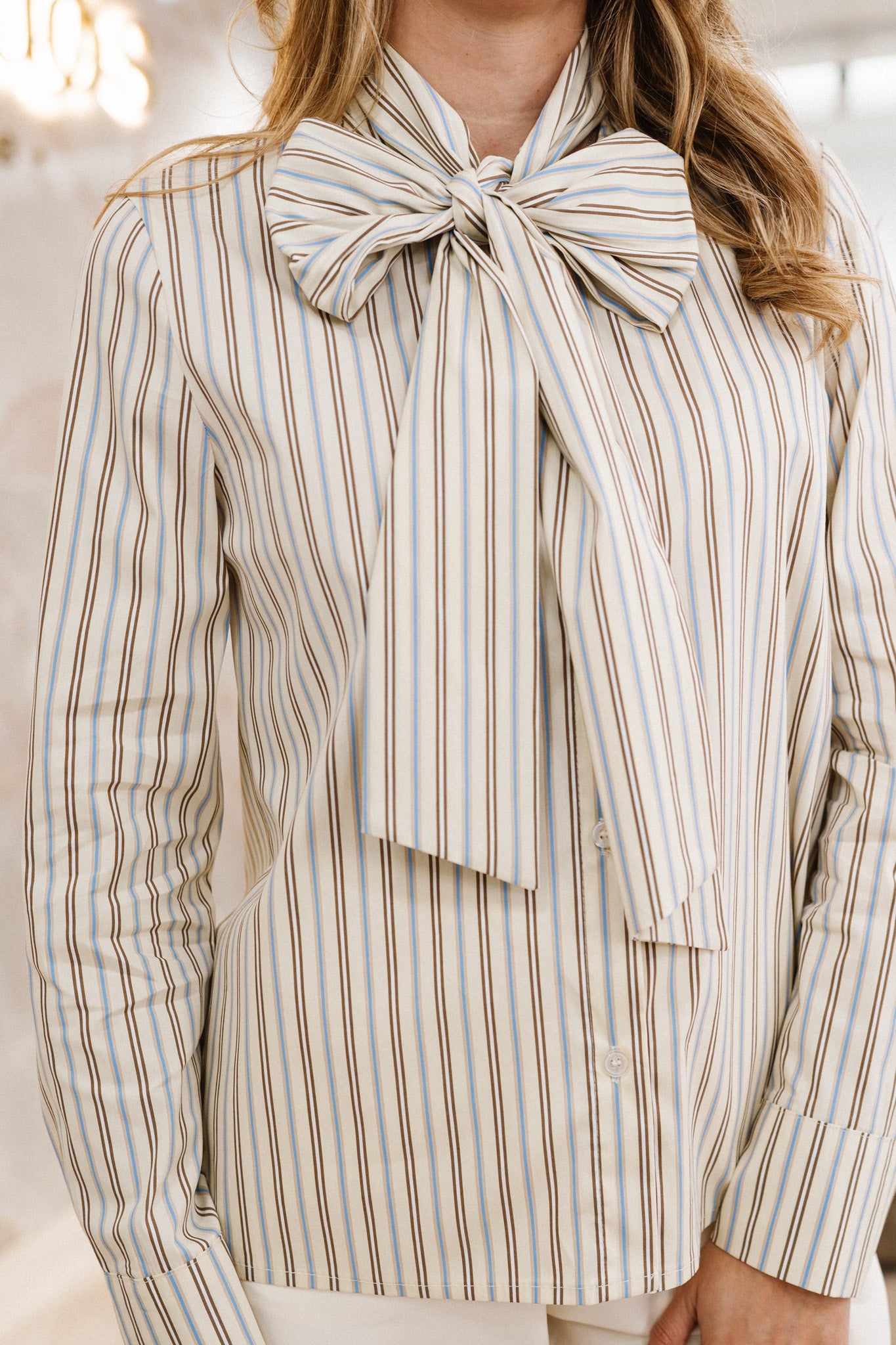 Camisa Riscas com Laço