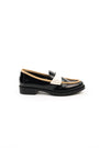 Mocassim em Pele com Contraste